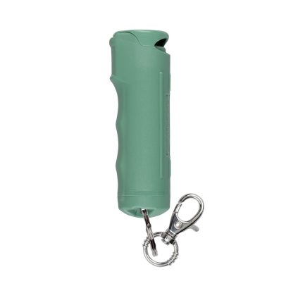 Sabre Pepper Gel Fast Flip Top & Snap-Clip Keychain Sage Green – F15-SGG-02
