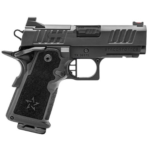 Staccato CS OR Compact Sights Flat Trigger 3.5″ DLC Barrel 9mm Pistol
