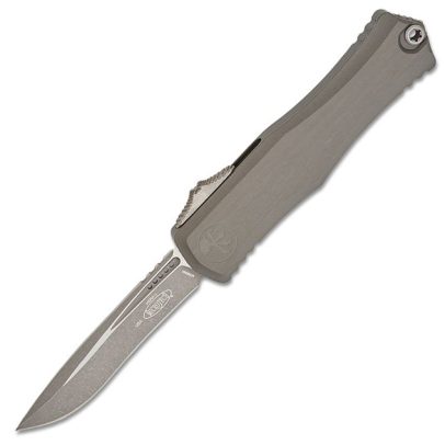 Microtech Hera II Auto OTF Knife 4″ Apocalyptic Recurve Blade – Natural Clear