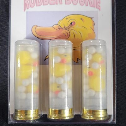 Paraklese Technologies Rubber Buckie 12 gauge 2 3/4” HARD PLASTIC NOVELTY LOAD (3 pack)