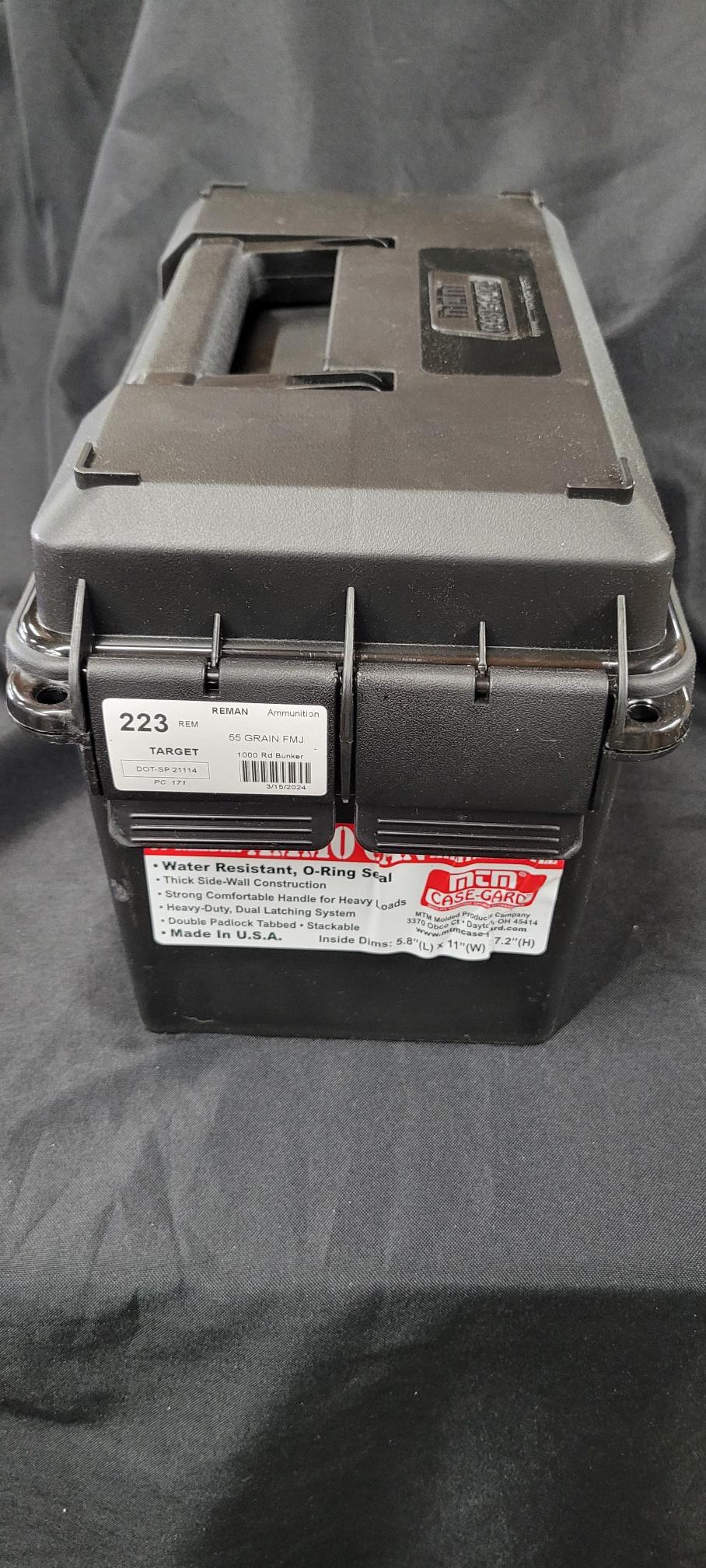 Precision One .223 REM 55 grain FMJ Full Metal Jacket Target/Training REMANUFACTURED FREE SHIPPING (1000 rd Ammo Can)