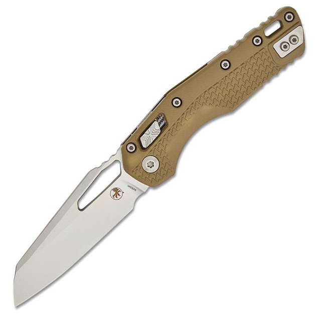 Microtech MSI RAM-LOK Manual Folding Knife 3.88″ Stonewashed Modified Sheepsfoot Plain Blade AXIS Lock – OD Green
