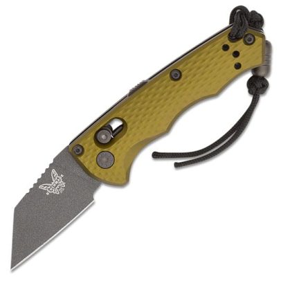 Benchmade 2950BK-2 Partial Auto Immunity Folding Knife 1.95″ CPM-M4 Cobalt Black Wharncliffe Blade – Woodland Green