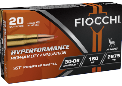 Fiocchi Hyperformance .30-06 Springfield 180 grain Hornady SST 2675 FPS (20 rd box)