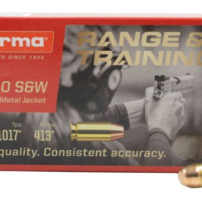 Norma Range and Training .40 S&W 180 grain FMJ Full Metal Jacket 50 rd box FREE SHIPPING 1017 FPS (1000 rd case)