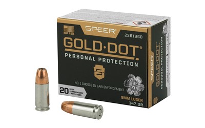 Speer Gold-Dot 9mm 147 Gr 20 Rounds – 23619GD