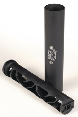 Gemtech GM-22 Suppressor .22LR/.22WMR/.17HMR 1/2×28 Direct Thread Black – GM-22