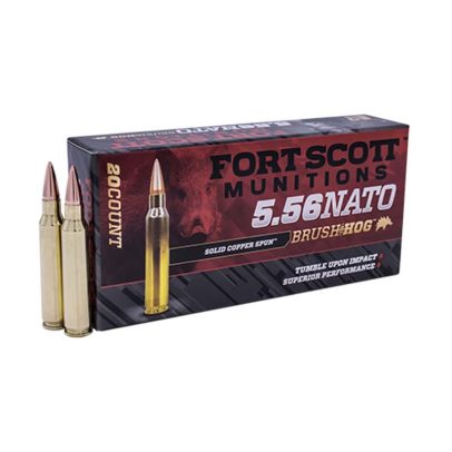 Fort Scott Munitions 5.56×45 62 grain TUI Copper Defense/Hunting (20 rd box)