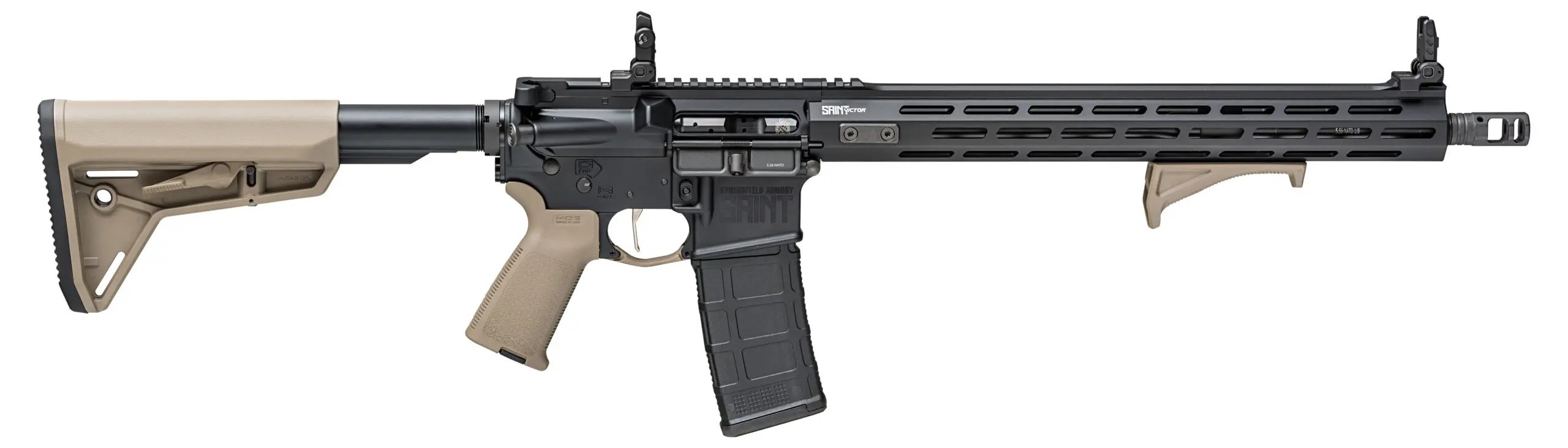 Springfield Saint Victor 5.56mm 16″ Vortex Crossfire Red Dot FDE 2 30 Rnd Mags –