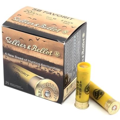 Sellier and Bellot Favorit 20 Gauge 2 Buck Shot Box of 25 – SB20BSA