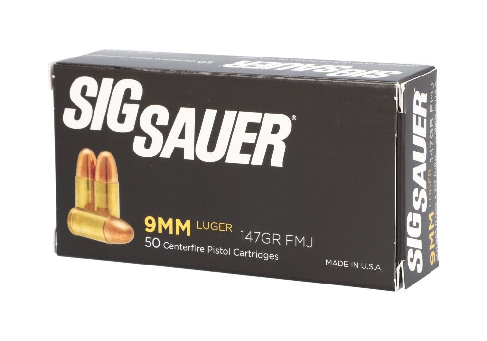 Sig Sauer Elite Performance 9MM 147 Grain FMJ Box of 50 – E9MMB3-50
