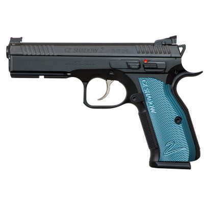 CZ Shadow 2 9MM 4.89″ Barrel Black w/ Blue Grip 3-17 Round Magazines – 91257