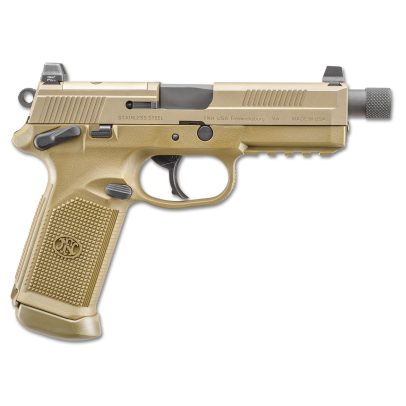 FN America FNX-45T .45 ACP 5.3″ Threaded Barrel Optic Ready 5-15 Round Mags FDE – 66-101634