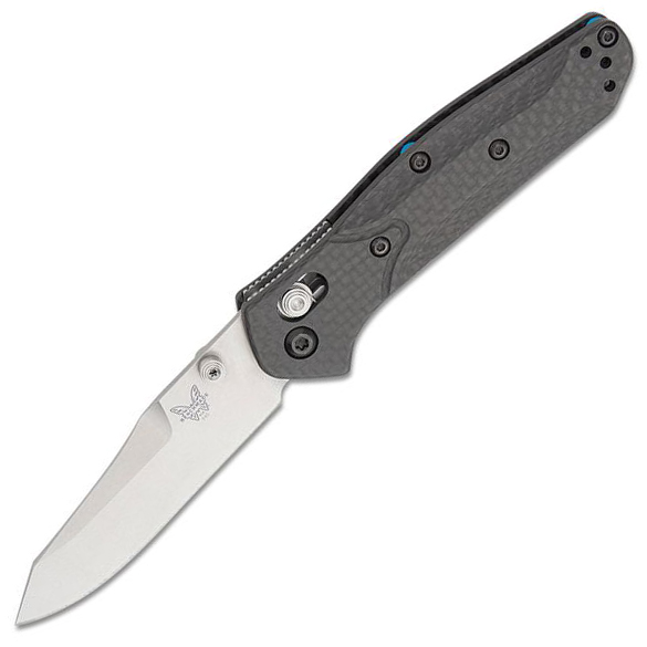 Benchmade 945-2 Mini Osborne Folding Knife 2.92″ Satin Plain Blade – Carbon Fiber