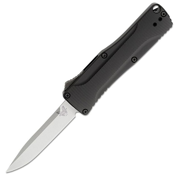 Benchmade 4850 Om OTF Auto Knife 2.475″ S30V Satin Clip Point Blade – Black