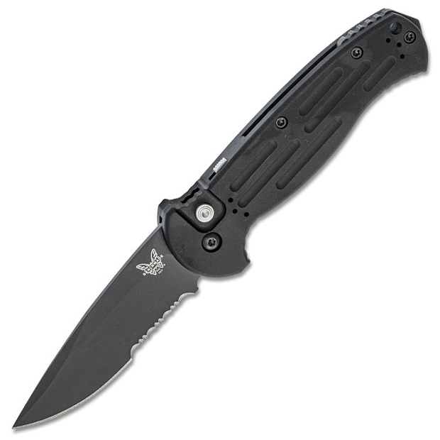 Benchmade AFO II 9051SBK Auto Folding Knife 3.56″ Black Combo Blade – Black