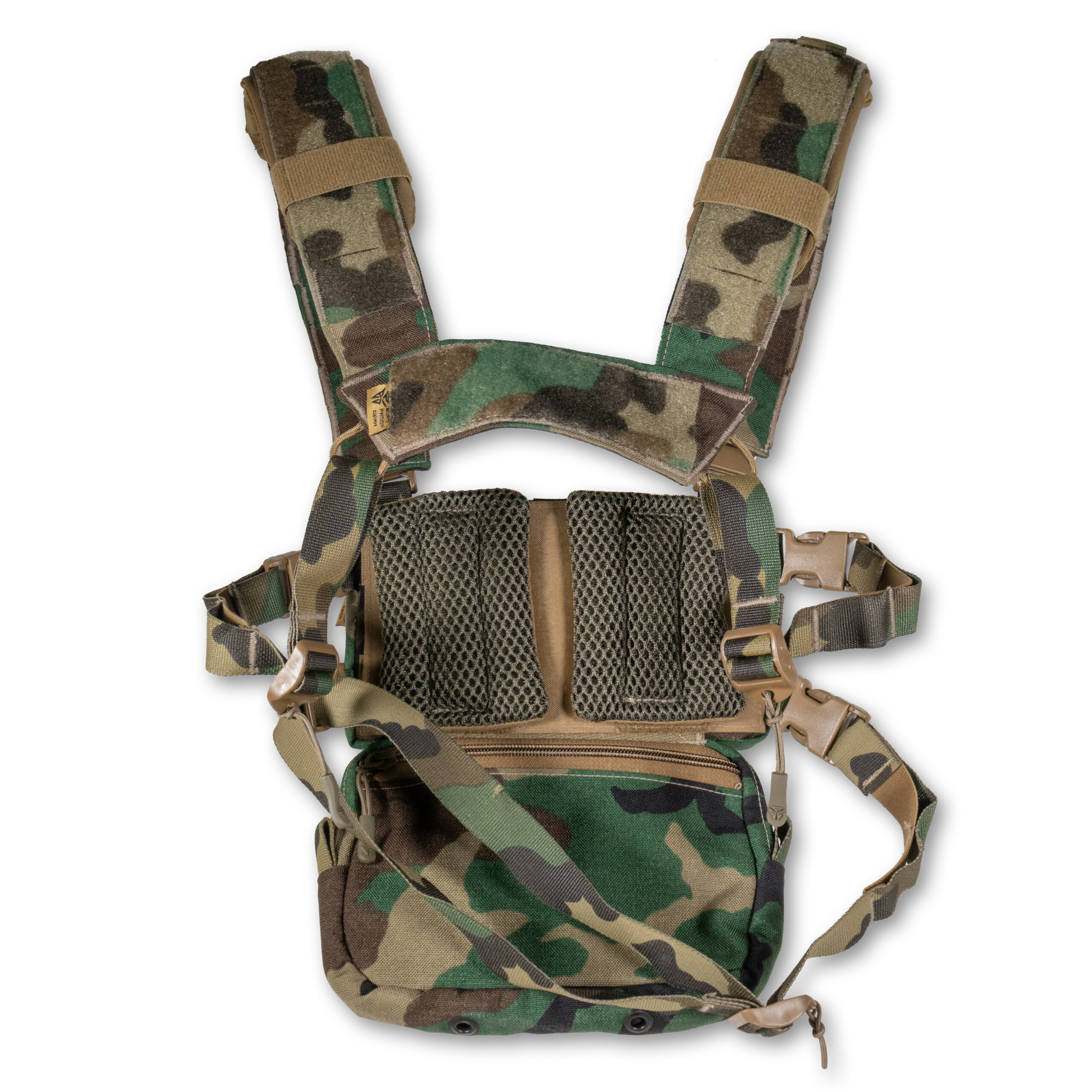 Burn Proof Gear Modular Chest Rig System – Woodland Camo - Image 2
