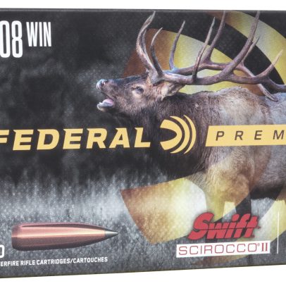Federal Premium 308 Win. 165 grain Swift Scirocco II Bonded Copper Jacket 2700 FPS (20 rd box)