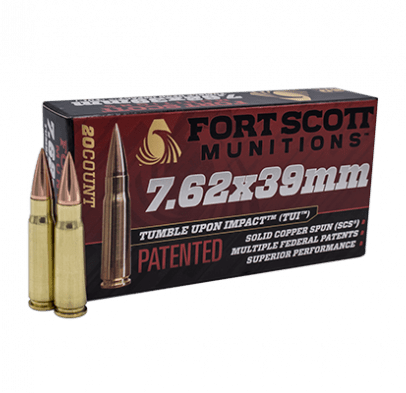 Fort Scott Munitions 7.62×39 123 grain TUI (20 Rounds)