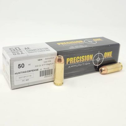 Precision One .50 AE Action Express 300 grain XTP HP Hollow Point 20 rd box FREE SHIPPING NO SALES TAX OUTSIDE OF PA (300 rd case)