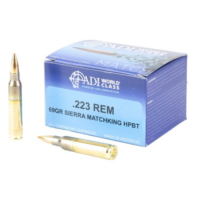 Adi .223 Rem 69gr Sierra Match King 20CT