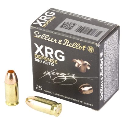 Sellier & Bellot XRG .380 ACP JHP – 25 Round Box