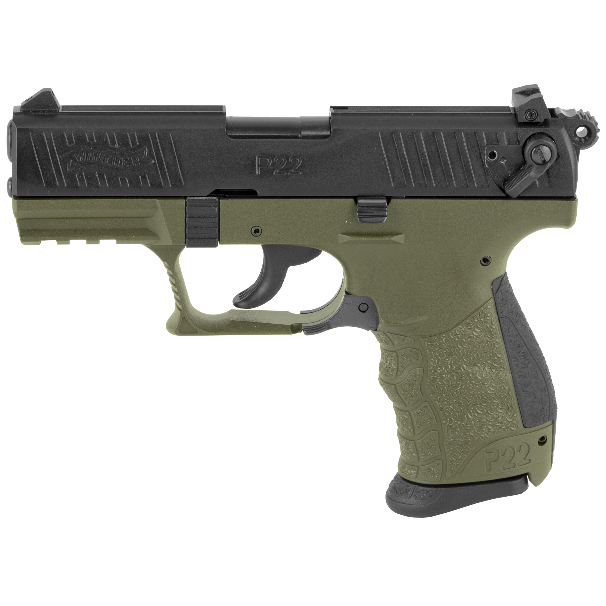 Walther P22Q .22LR 3.42″ Pistol – Military Green