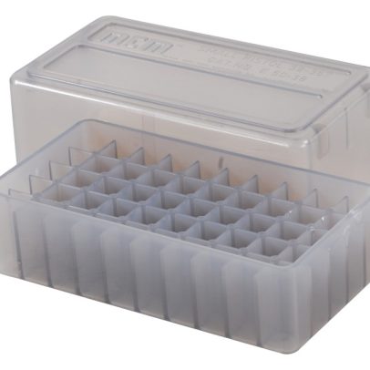 MTM  Slip-Top Ammo Box 50 Round Square Hole 38 – 357