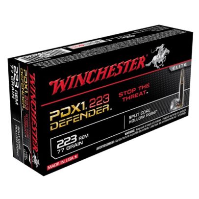 Winchester Ammo PDX1 Defender 223 Rem 77gr HP 20/bx