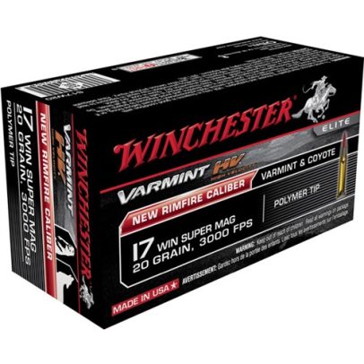 Winchester Varmint HV 17 Win Super Mag 20gr Polymer Tip 50/bx