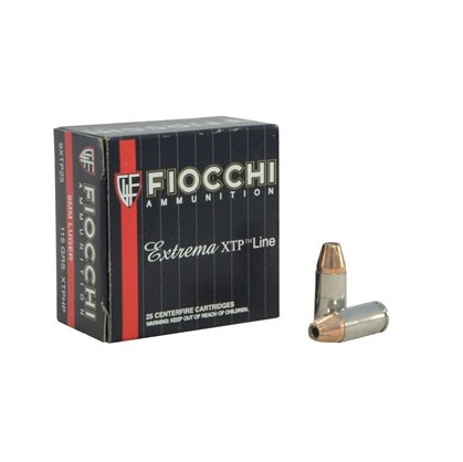 Fiocchi Extrema 9mm 124gr XTP JHP 25/bx