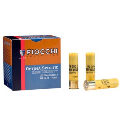 Fiocchi Hi Velocity 20ga 3” 1-1/4oz #4 25/bx