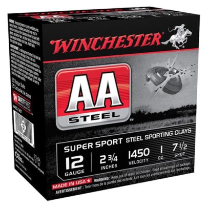 Winchester AA Steel 12ga 2.75” 1oz #7.5 25/bx