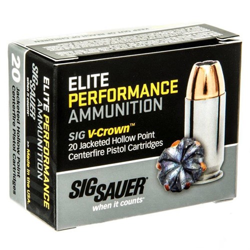 Sig Elite Performance 40 S&W 180gr V-Crown JHP 20/bx