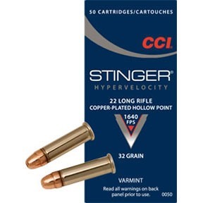 CCI Ammo 22 LR Stinger 32gr. HP