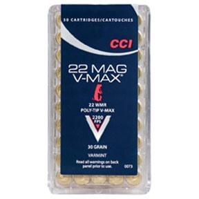 CCI Ammo 22 Mag 30gr. V-Max