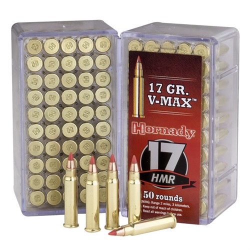 Hornady 17 HMR 17gr V-Max 50/bx