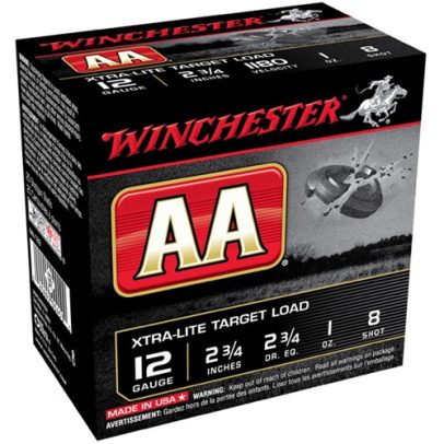 Winchester AA Xtra-Lite Target Load 12ga 2.75” 1oz #8 25/bx