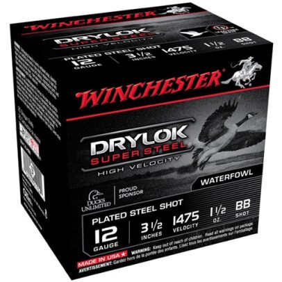 Winchester Drylok Super Steel HV 12ga 3.5” 1-1/2oz #BB 25/bx