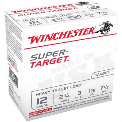 Winchester Super Target 12ga 2.75” 1-1/8 oz. #7.5 25/bx