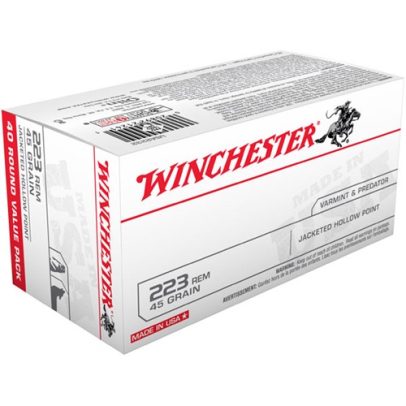 Winchester USA 223 Rem 45gr JHP 40/bx
