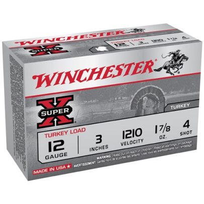 WINCHESTER SUPER-X 12GAUGE 3′ 1-7/8OZ #4 10/BX (10 ROUNDS PER BOX