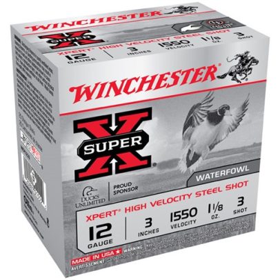 Winchester Xpert HV Steel 12ga 3” 1-1/8 oz. #3 25/bx