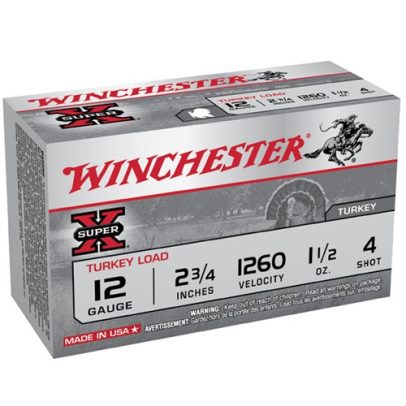 Winchester Super-X 12ga 2.75” 1-1/2oz #4 10/bx