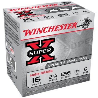Winchester Super-X High Brass 16ga 2.75” 1-1/8oz #6 25/bx