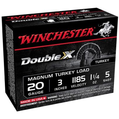 Winchester Double X Turkey 20ga 3” 1-1/4oz #5 10/bx