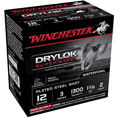 Winchester Drylok Super Steel Mag 12ga 3” 1-3/8oz #2 25/bx