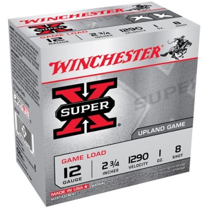 Winchester Super-X Game Load 12ga 2.75” 1 oz. #8 25/bx