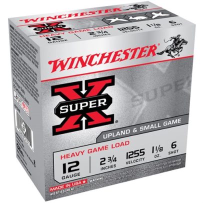 Winchester Super-X Heavy Game 12ga 2.75” 1-1/8 oz. #6 25/bx