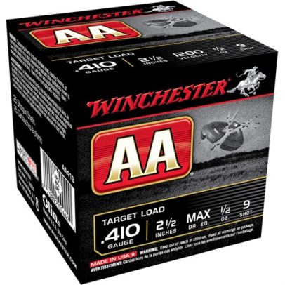 Winchester AA Target Load 410ga 2.5” 1/2 oz. #9 25/bx